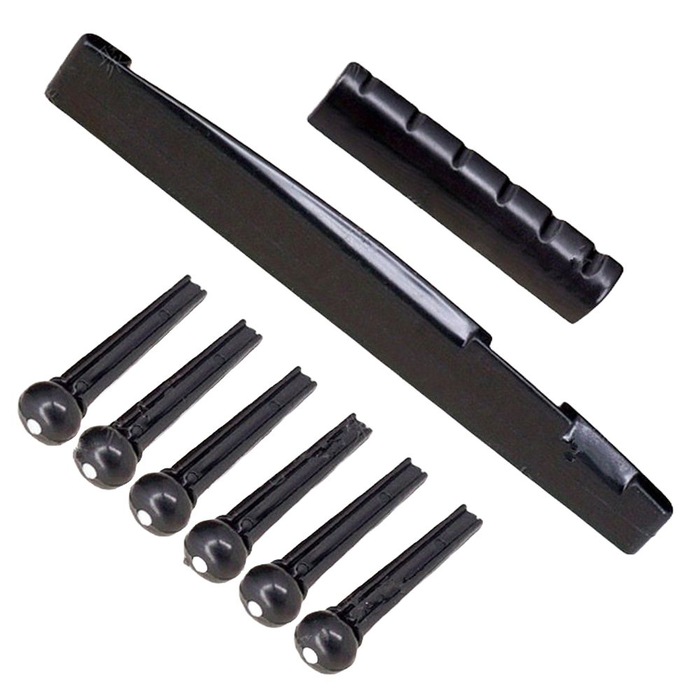 KIT RASTILHO NUT E PINO VIOLÃO AÇO - PRETO