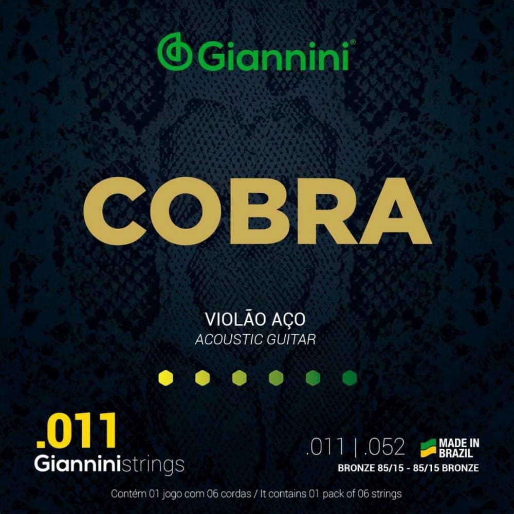 ENCORDOAMENTO P/ VIOLÃO AÇO .011 COBRA GEEFLK