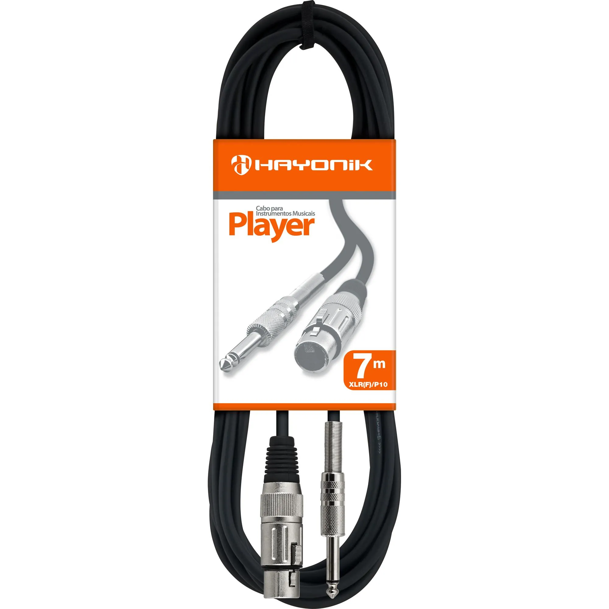 CABO PARA MICROFONE XLR(F) X P10 7M PLAYER PRETO HAYONIK