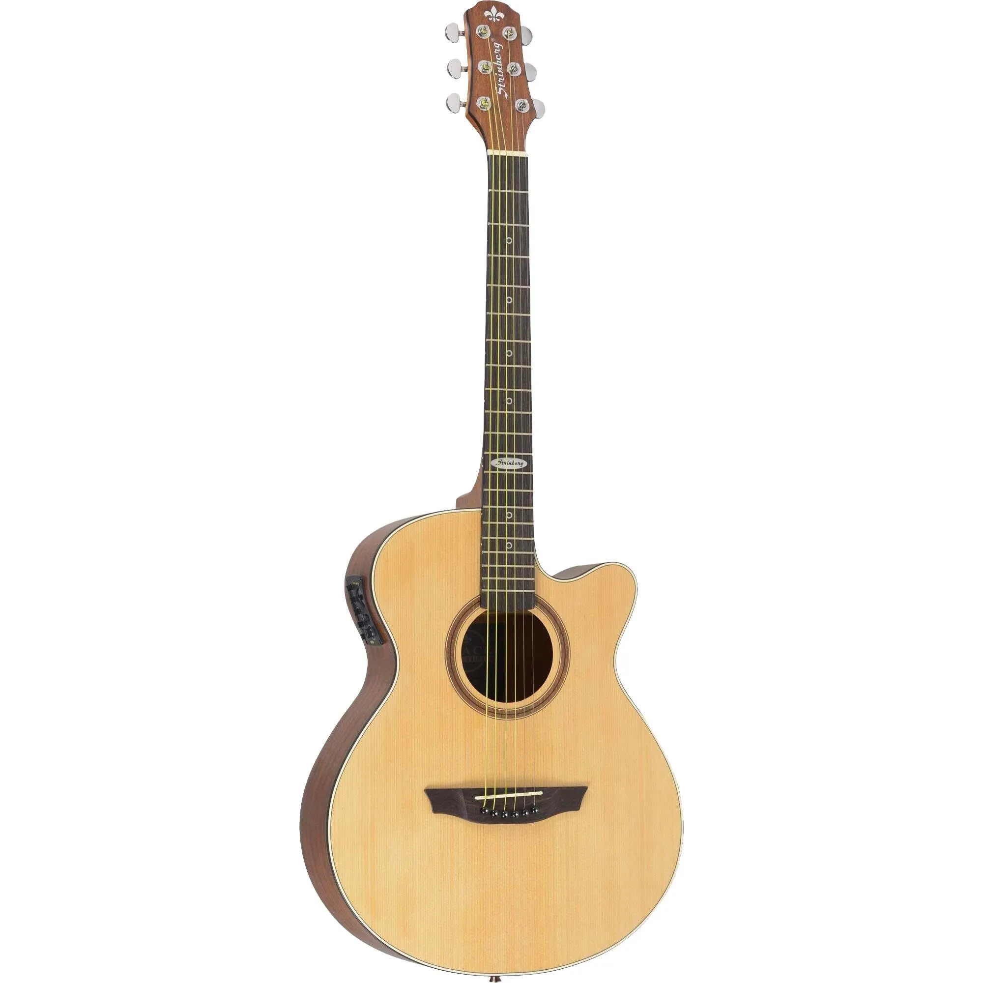 VIOLÃO ELETRICO STRINBERG SA200C AÇO FOSCO NATURAL SATIN