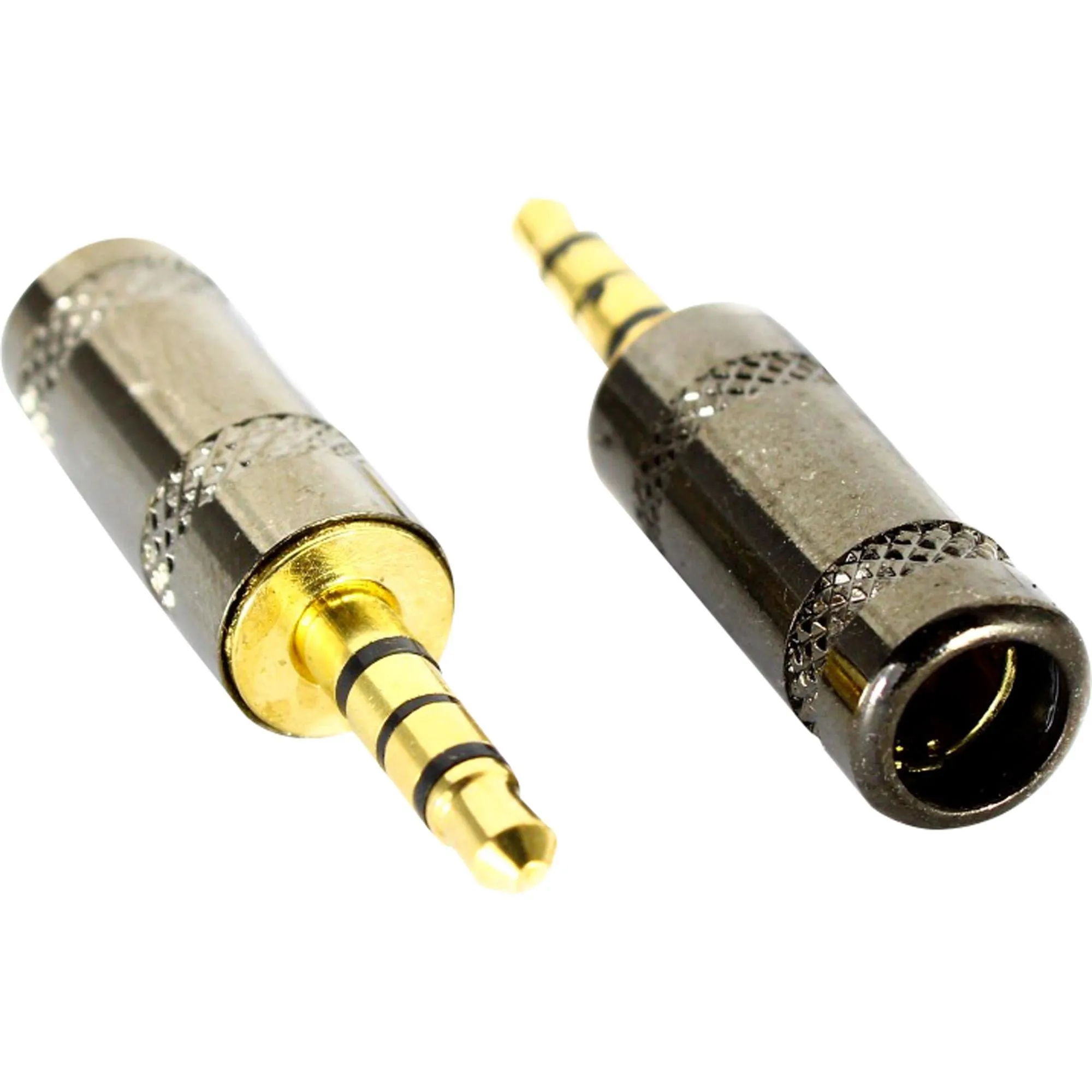 CONECTOR PLUG P2 4C METAL PONTA GOLD