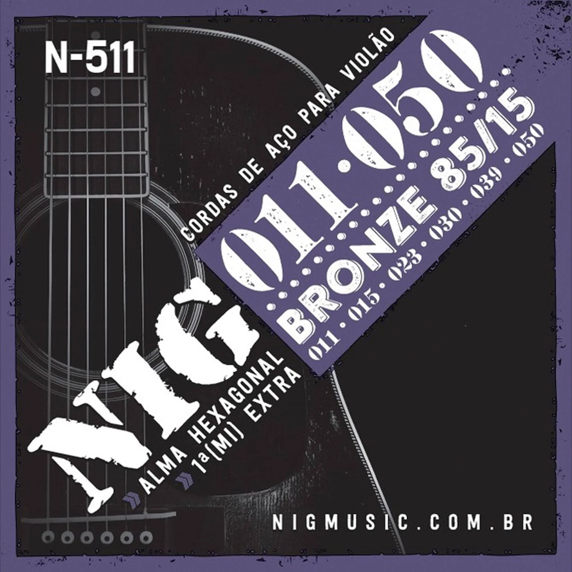 ENCORDOAMENTO P/ VIOLÃO AÇO .011 NIG N511 BRONZE