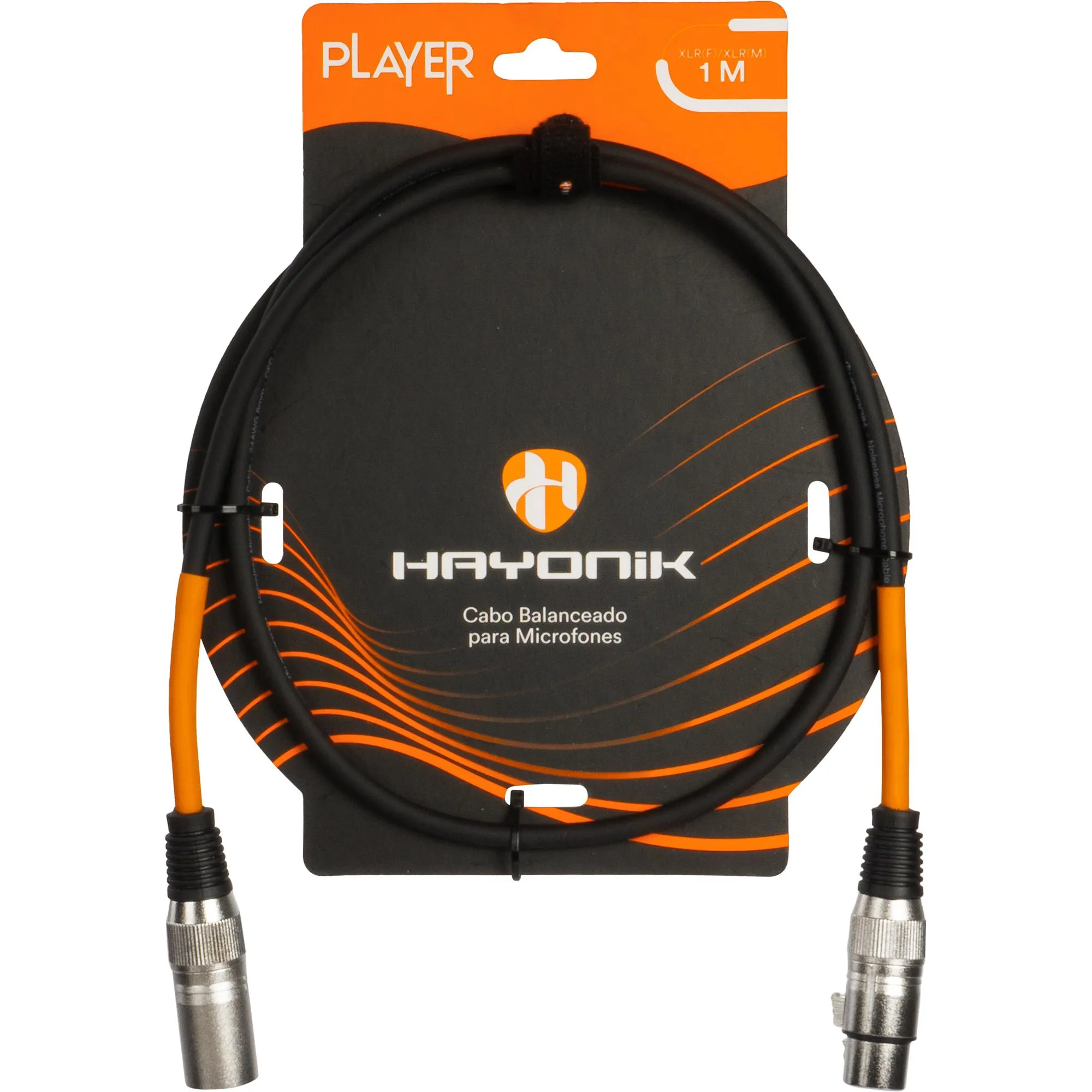 CABO MICROFONE XLR (FEMEA) X XLR (MACHO) - 1MT