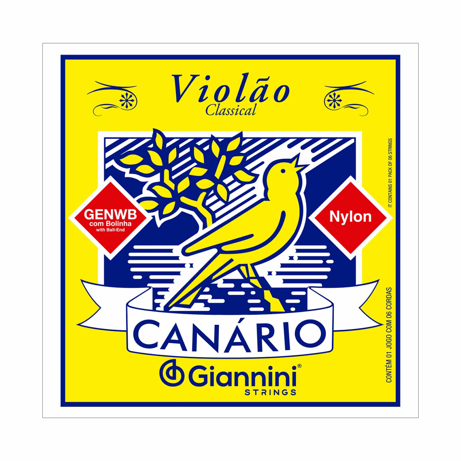 ENCORDOAMENTO P/ VIOLÃO CANARIO NYLON GENWB